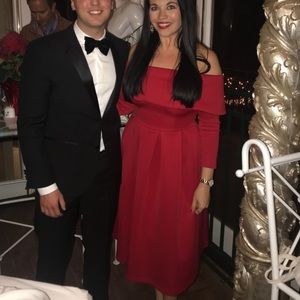 ASOS Off Shoulder Bardot Party Dress